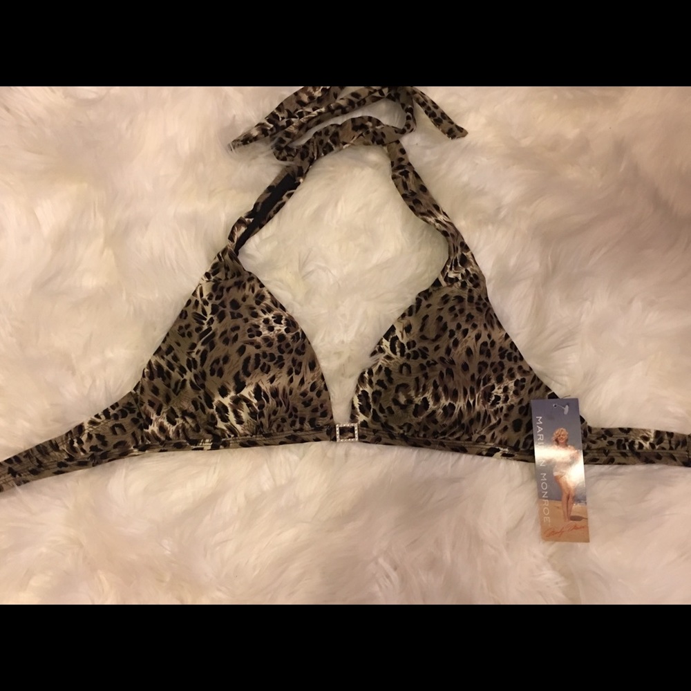 Marilyn Monroe Leopard Bikini Top